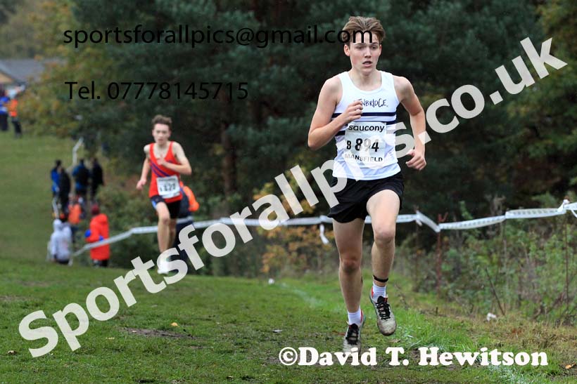 Boys Under-15s, 2022 National Cross Country Relays, Berry Hill Park, Mansfield.  Photo: David T. Hewitson/Sports for All Pics